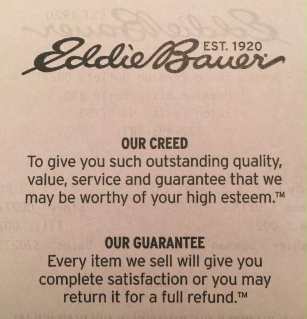 Eddie Bauer Store Return Policy