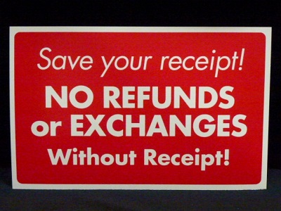 Store Return Policy Without Receipt