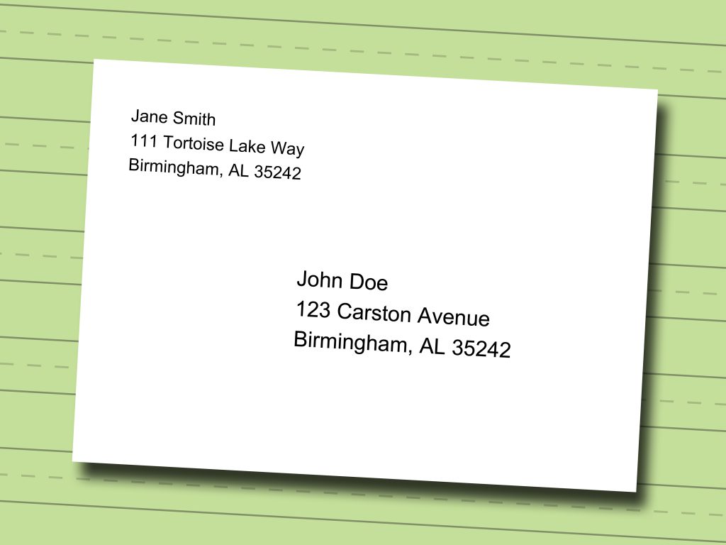 mail letter address format